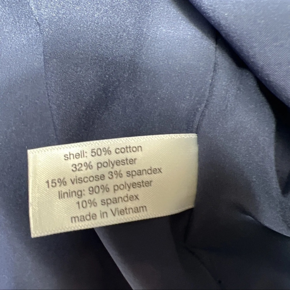 Lane Bryant Belted Blazer Navy Size 14 Classic Suit Coat Jacket Formal Business - Picture 15 of 15